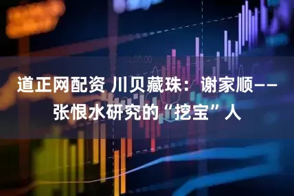 道正网配资 川贝藏珠：谢家顺——张恨水研究的“挖宝”人